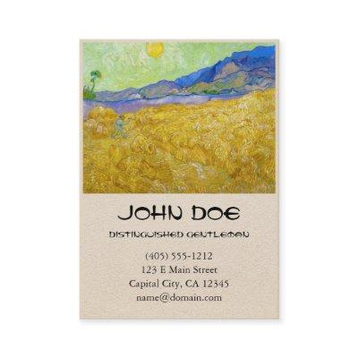Wheat Fields with Reaper at Sunrise Van Gogh