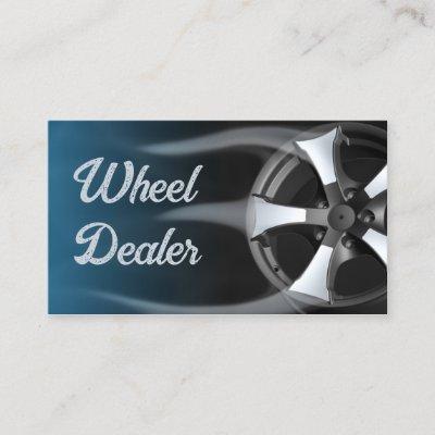 Wheel Dealer Tire Rim With Flames Blue
