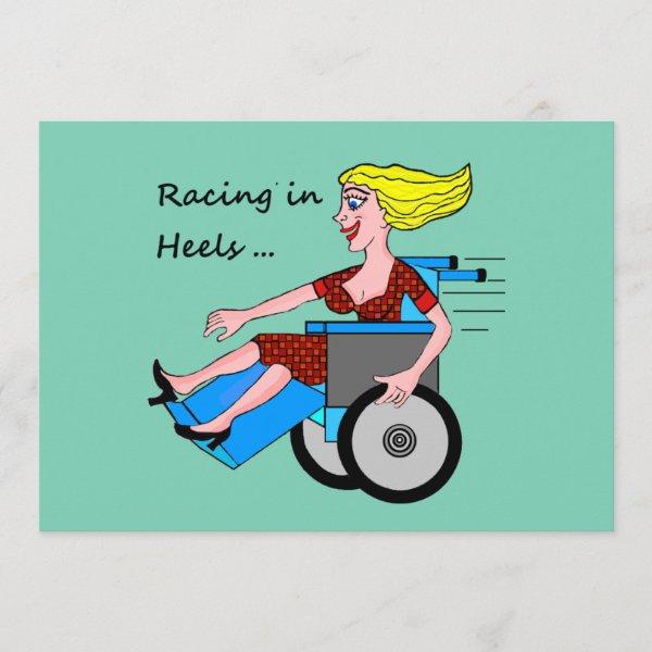 Wheelchair Girl in Heels Invitation