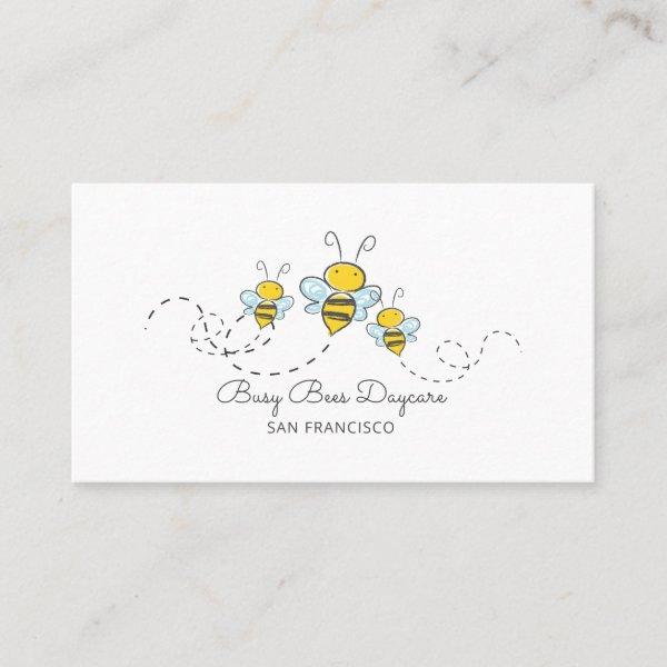 Whimsical Busy Bumble Bees Daycare