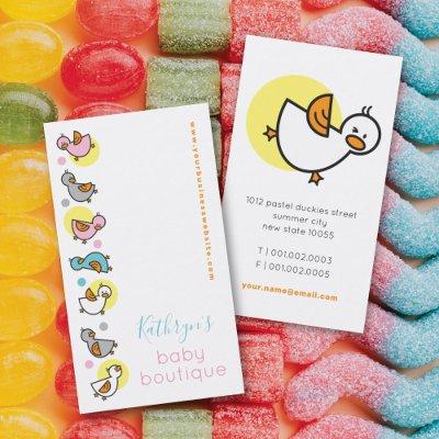 Whimsical Cartoon Colorful Pastels Baby Duckies