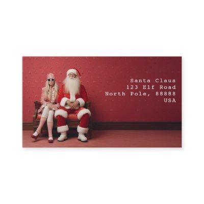 Whimsical Christmas Duo: Santa and Mrs. Claus