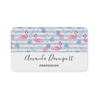 Whimsical Flamingo & Pineapple Pattern
