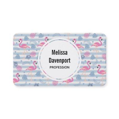 Whimsical Flamingo & Pineapple Pattern
