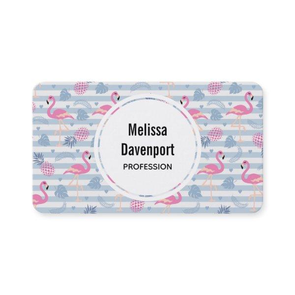 Whimsical Flamingo & Pineapple Pattern