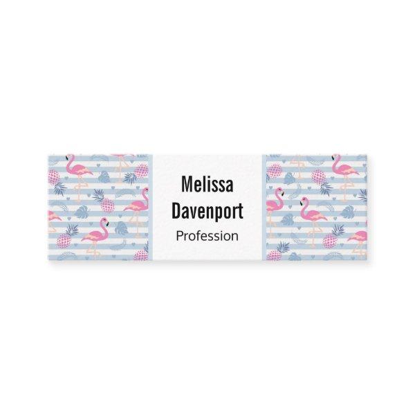 Whimsical Flamingo & Pineapple Pattern Mini