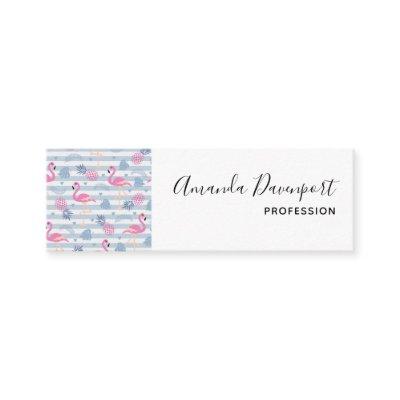 Whimsical Flamingo & Pineapple Pattern Mini