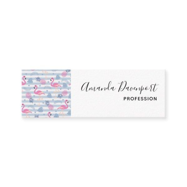 Whimsical Flamingo & Pineapple Pattern Mini
