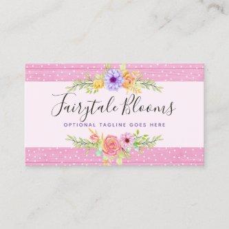 Whimsical Floral Roses & Rustic Pink Wood Girly