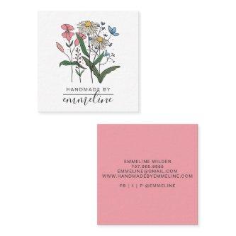 Whimsical Flowers Handmade By Craftsman  Square