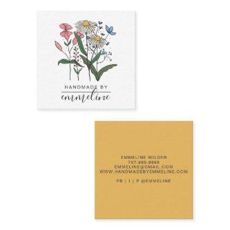 Whimsical Flowers Handmade By Craftsman  Square