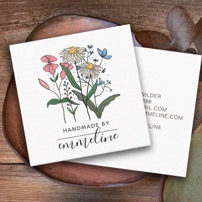 Whimsical Flowers Handmade By Craftsman  Square
