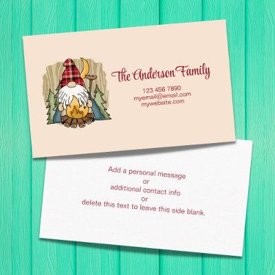 Whimsical Gnome RVer Camper Van Life Personal Calling Card