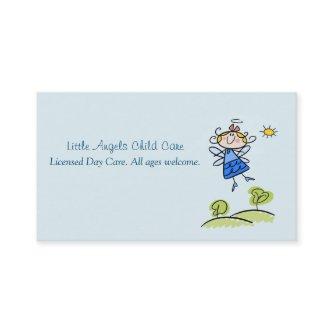 Whimsical Happy Angel Fairy Flying Outside