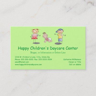 Whimsical Happy Cartoon Kids Professional Day Care