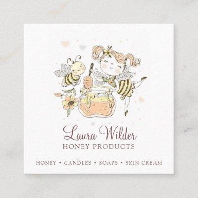 Whimsical Honey Jar Beekeeper Apiary Honey Product Square