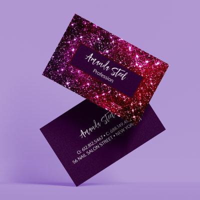 Whimsical iridescent pink Glitter monogram