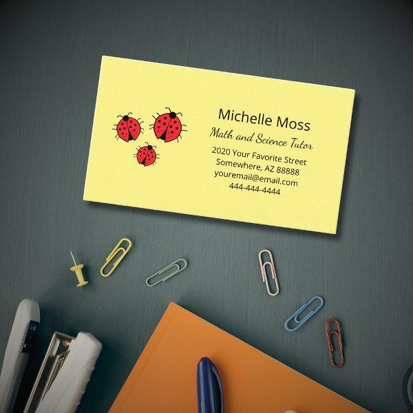 Whimsical Ladybugs Yellow Professional Educator