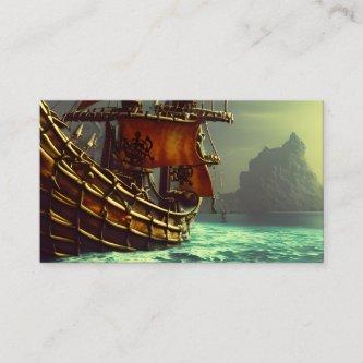 Whimsical Pirate Ship Triptych