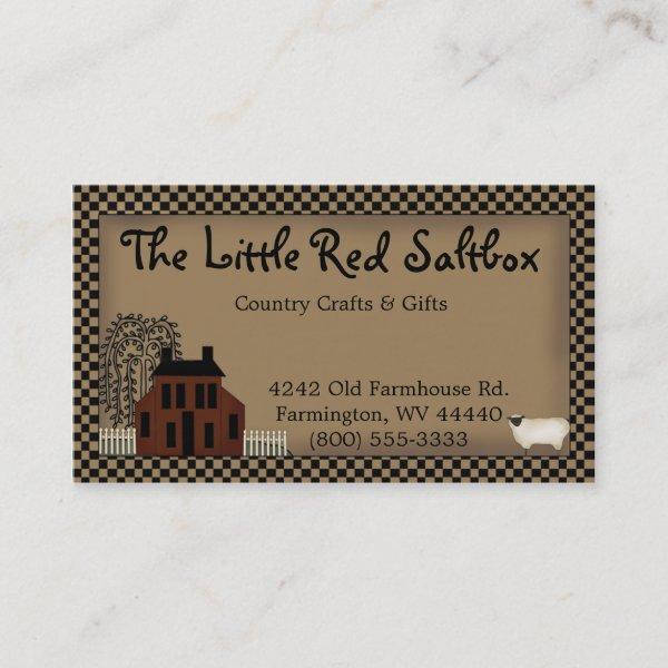 Whimsical Primitive Red Saltbox