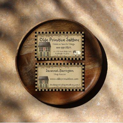 Whimsical Primitive Saltbox House & Sheep