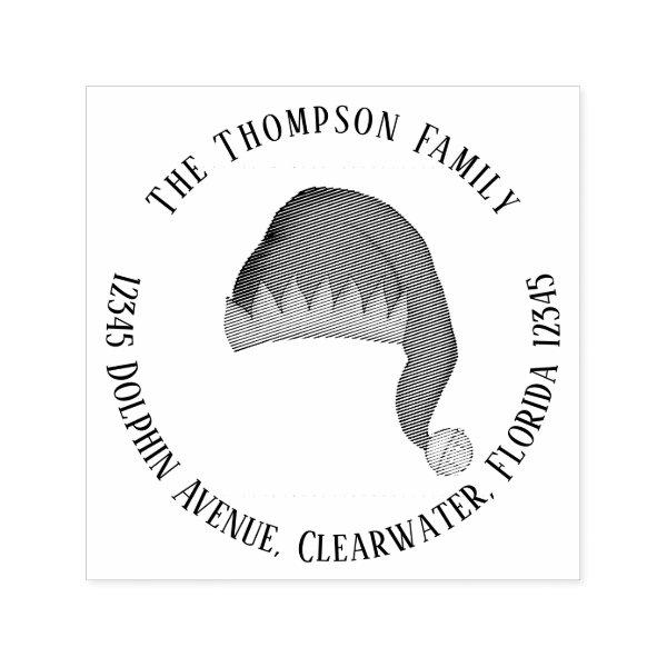 Whimsical Return Address Elf Hat Self-inking Stamp
