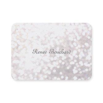 Whimsical Soft White Glitter Bokeh Chic Elegant