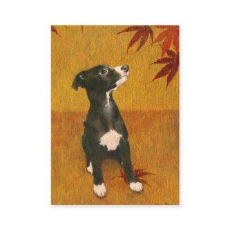 Whippet Puppy On Gold ACEO