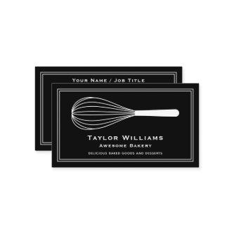 Whisk Bakery Baker Bake Shop Cafe Black And White