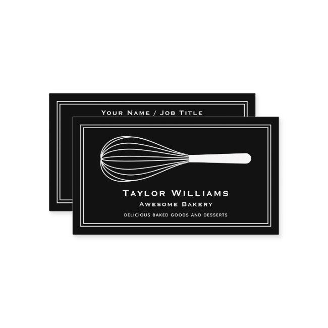 Whisk Bakery Baker Bake Shop Cafe Black And White