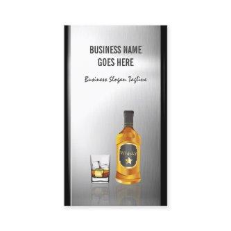 Whiskey Liquor Store Brushed Stainless Steel Metal
