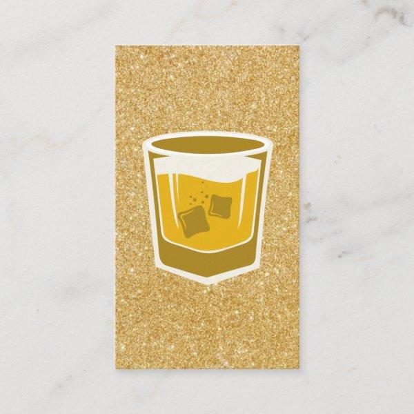 Whisky Glass | Gold Glitter