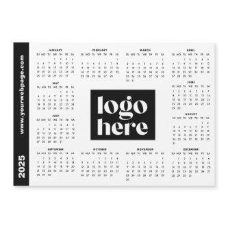 White 2025 Business Logo Magnetic Calendar