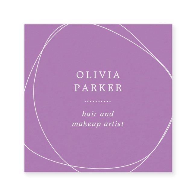 White Abstract Circle | Lavender Square