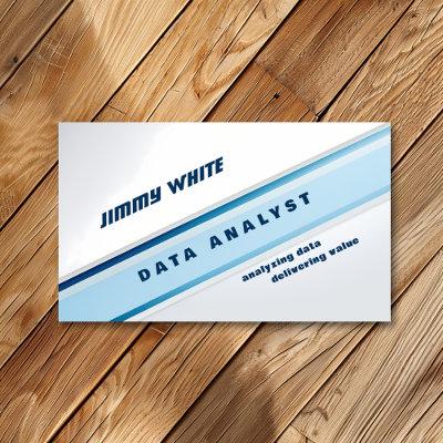 White and Blue Data Analyst