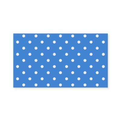 White and Blue Polka Dot Pattern.