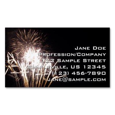 White and Gold Fireworks I Patriotic Celebration  Magnet