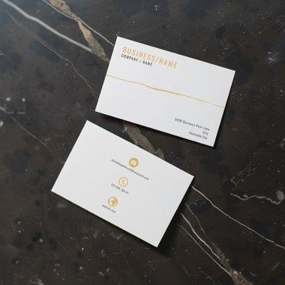 White and gold icons stripe
