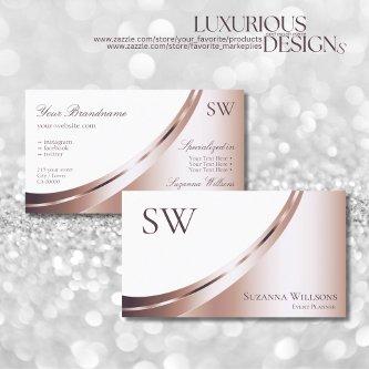 White and Rose Gold Decor with Monogram Luxury