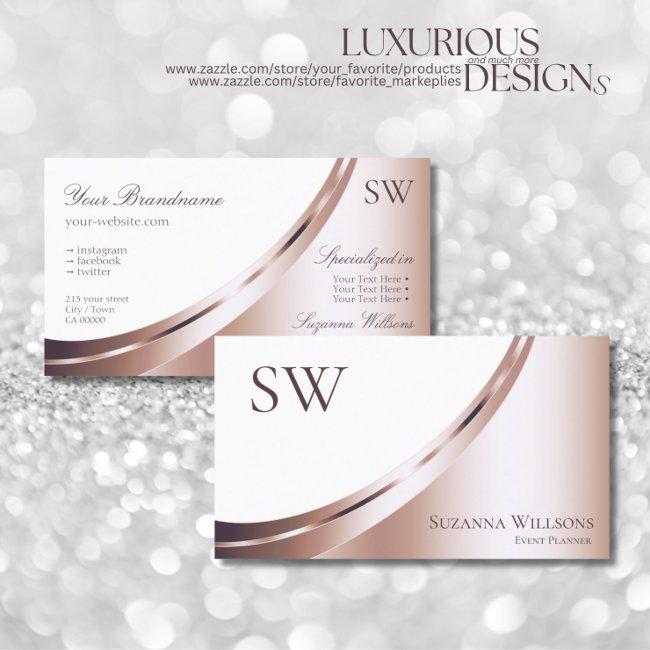 White and Rose Gold Decor with Monogram Luxury