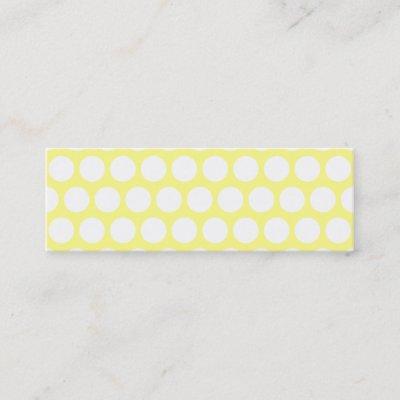 White and Yellow Polka Dots Mini
