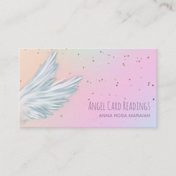 *~* White Angel Wings Starry Pastel Rainbow