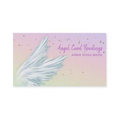 *~*  White Angel Wings Starry Rainbow Pastel