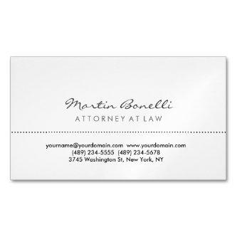 White Attorney at Law Excellent Traditional Simple  Magnet