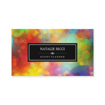 White Back Colorful Bokeh Event Planner