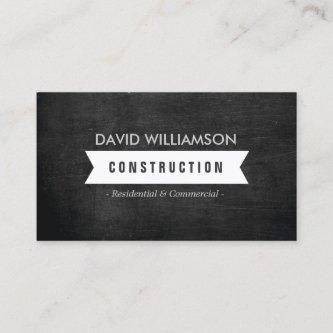 WHITE BANNER CONSTRUCTION, BUILDER, ARCHITECT LOGO