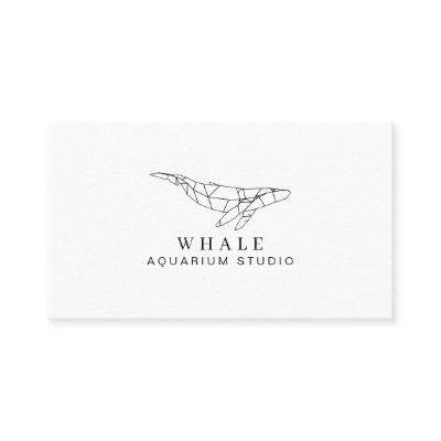 White Black Low Poly Aquarium Fish Whale