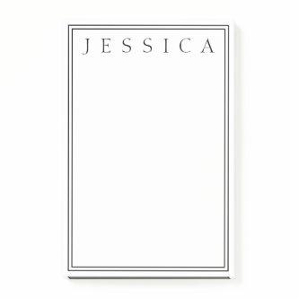 White & Black | Your Name Post-it Notes