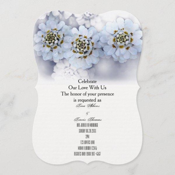 White Blossoms Party Family Friends Wedding Guests Invitation