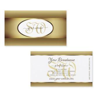 White Brown Ombre Initials Dark Gold Decor Frame